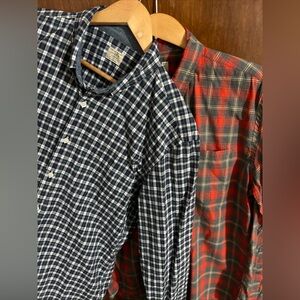 2 - J Crew Button Down Dress Shirt  100% 2ply Cotton Men’s L 16-16.5